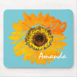 Personalisierte Sonnenblume Mousepad
