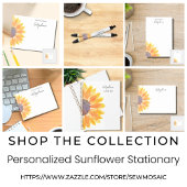 Personalisierte Sonnenblume Notizblock