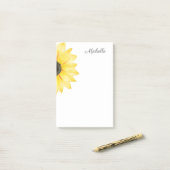 Personalisierte Sonnenblume Post-it Klebezettel (Auf Schreibtisch)