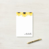 Personalisierte Sonnenblume Post-it Klebezettel (Auf Schreibtisch)