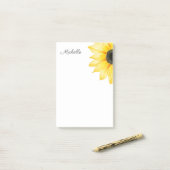 Personalisierte Sonnenblume Post-it Klebezettel (Auf Schreibtisch)