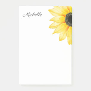 Personalisierte Sonnenblume Post-it Klebezettel