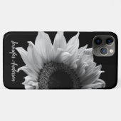 Personalisierte Sonnenblume - Schwarzweißfoto Case-Mate iPhone Hülle (Rückseite (Horizontal))