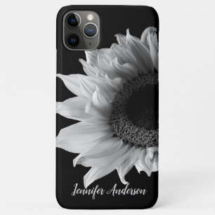 Personalisierte Sonnenblume - Schwarzweißfoto Case-Mate iPhone Hülle