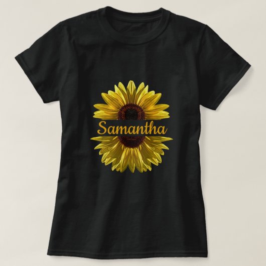 Personalisierte Sonnenblume T-Shirt (Design vorne)