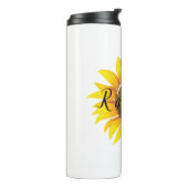 Personalisierte Sonnenblume Thermosbecher (Nach links gedreht)