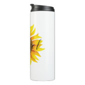 Personalisierte Sonnenblume Thermosbecher (Nach rechts gedreht)