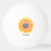 Personalisierte Sonnenblume Tischtennisball (Vorderseite)