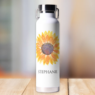 Personalisierte Sonnenblume Trinkflasche