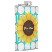 Personalisierte Sonnenblume Trinkflasche Flachmann (Rechts)