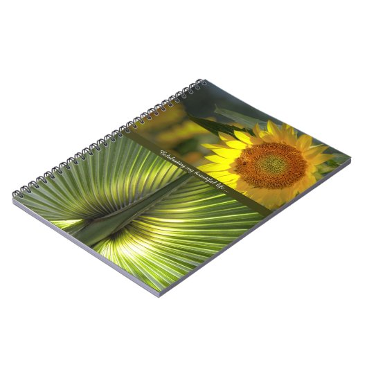 Personalisierte Sonnenblume und Palm Notepad Notizblock (Linke Seite)