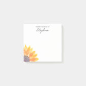 Personalisierte Sonnenblume vom Schreibtisch Post-it Klebezettel (Vorderseite)