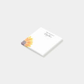 Personalisierte Sonnenblume vom Schreibtisch Post-it Klebezettel (angewinkelt)