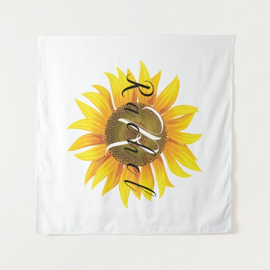 Personalisierte Sonnenblume Wandteppich (Vorderseite (Horizontal))