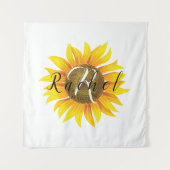 Personalisierte Sonnenblume Wandteppich (Vorderseite)