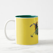 Personalisierte Sonnenblume Zweifarbige Tasse (Links)