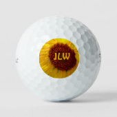Personalisierte Sonnenblumen Botanische Blume Golfball (Vorderseite)