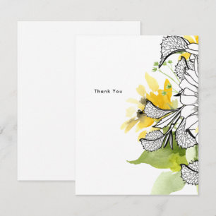 Personalisierte Sonnenblumen-Dankeskarte Dankeskarte