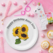 Personalisierte Sonnenblumen Geburtstagsparty Papi Pappteller (Party)