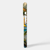 Personalisierte Sonnenblumen-Handyhülle Teal Blume Case-Mate iPhone Hülle (Rückseite / Links)