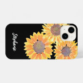 Personalisierte Sonnenblumen iPhone Hülle (Rückseite (Horizontal))