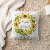 Personalisierte Sonnenblumen mit Circle Liebe Zita Kissen (Decke)