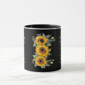Personalisierte Sonnenblumen-Name Tasse (Zentrum)