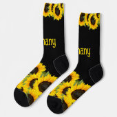 Personalisierte Sonnenblumen Socken (Linkes Detail)