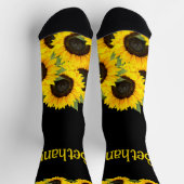 Personalisierte Sonnenblumen Socken (Oben)