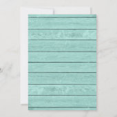 Personalisierte Sonnenblumen, Spitzen und Holz Einladung (Rückseite)