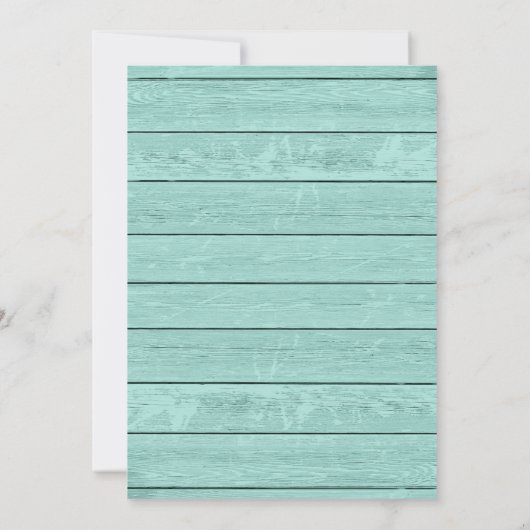 Personalisierte Sonnenblumen, Spitzen und Holz Einladung (Rückseite)