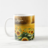 Personalisierte Sonnenblumen Tasse - Natur Inspiri (Links)