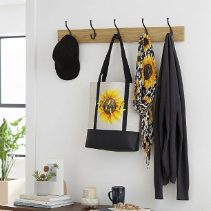 Personalisierte Sonnenblumen-Tragetasche Tasche