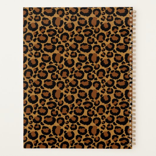 Personalisierte Sonnenblumen und Leopard Planer (Rückseite)