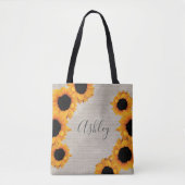 Personalisierte Sonnenblumenbeutel Tasche (Vorderseite)