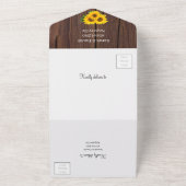 Personalisierte Sonnenblumenhochzeit All In One Einladung (Außenbereich)