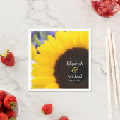 Personalisierte Sonnenblumenhochzeit Serviette (Beispiel)