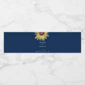 Personalisierte Sonnenblumenhochzeit Wasserflaschenetikett (Einzelnes Label)