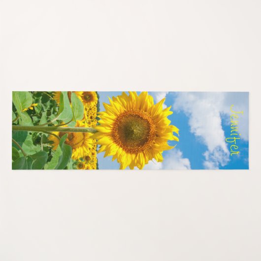 Personalisierte Sonnenblumenkernmatte Yogamatte (Vorderseite (Horizontal))