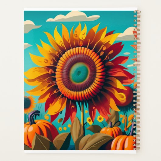 Personalisierte Sonnenblumenkernplaner, Planer, Planer (Rückseite)