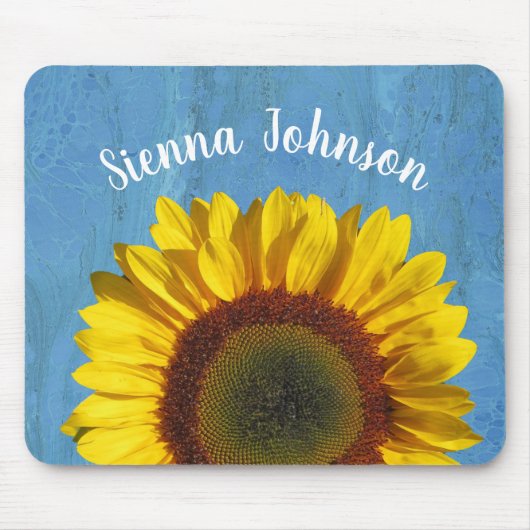 Personalisierte Sonnenblumenmousepad Mousepad (Vorne)