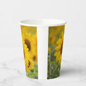 Personalisierte Sonnenblumenpapier Party Drinks Pappbecher (Links)