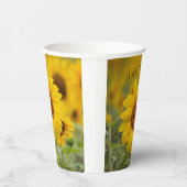 Personalisierte Sonnenblumenpapier Party Drinks Pappbecher (Rechts)