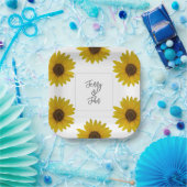 Personalisierte Sonnenblumenpapierplatte Pappteller (Party)