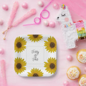 Personalisierte Sonnenblumenpapierplatte Pappteller (Party)