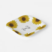 Personalisierte Sonnenblumenpapierplatte Pappteller (Gewinkelt)