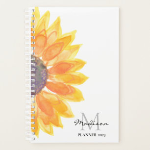 Personalisierte Sonnenblumenplaner Planer