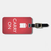 Personalisierte, sonnendurchflutete Red Carry auf  Gepäckanhänger (Vorderseite horizontal)