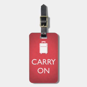 Personalisierte, sonnendurchflutete Red Carry auf  Gepäckanhänger