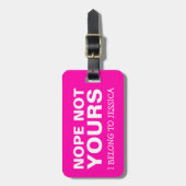 Personalisierte Sonnenreise | Hellrosa Gepäckanhänger (Vorderseite vertikal)